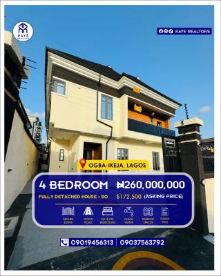Spaciously Built 4-bedroom Fully Detached Duplex + Bq in an Estate, Perfect for Families, Professionals, Or Investors in a Prime Location, Ogba, Ikeja, Lagos, Detached Duplex for Sale