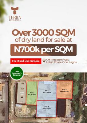 Mixed-use Land in a Strategic Location, Off Freedom Way, Lekki Phase 1, Lekki, Lagos, Mixed-use Land for Sale