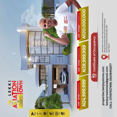 Lekki Aviation Town 300sqm, Yegunda Government Resettlement Scheme Along Lekki-epe Expressway, Ibeju Lekki, Lagos, Mixed-use Land for Sale