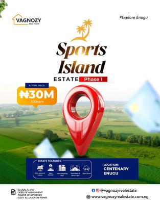 Estate Land, Sports Island Estate, Centenary City, Enugu, Enugu, Residential Land for Sale