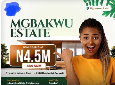 100% Dry Land with Instant Allocation, Mgbakwu Estate, Awka, Anambra, Mixed-use Land for Sale