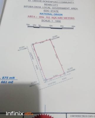 Land 1800sqm, Ikpoba Okha, Edo, Residential Land for Sale