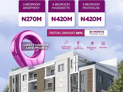 Sophisticated 4 Bedroom Maisonette with BQ — Foreshore Estate, Lekki Phase 1, Lekki, Lagos