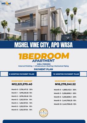 Luxury 1 Bedroom Apartment with Excellent Facilities, Mshel Vine City, Wasa, Apo, Abuja, Flat / Apartment for Sale