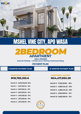 Luxury Two Bedroom Apartments with Excellent Facilities, Mshel Vine City Apo Wasa, Wasa, Apo, Abuja, Flat / Apartment for Sale