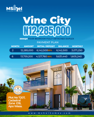 350sqm Land in a Serene Environment, Mshel Vine City, Apo Wasa Abuja, Wasa, Apo, Abuja, Land for Sale