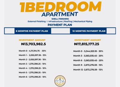 Luxury 1 Bedroom Apartment with Excellent Facilities, Mshel Pine Court, Wasa, Apo, Abuja, Flat / Apartment for Sale