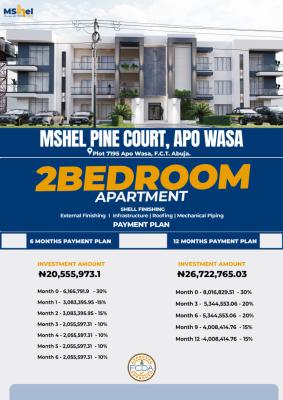 Luxury 2 Bedroom Apartment with Excellent Facilities, Mshel Pine Court, Wasa, Apo, Abuja, Flat / Apartment for Sale