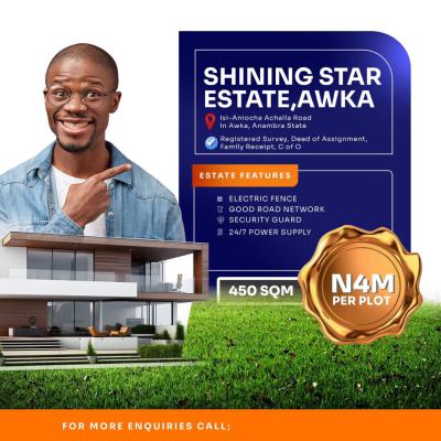 C of O Land in Isi- Aniocha Achalla Road in Awka, Anambra State., Shining Star Estate Is That Dream Plot You Must Buy, Awka, Anambra, Residential Land for Sale