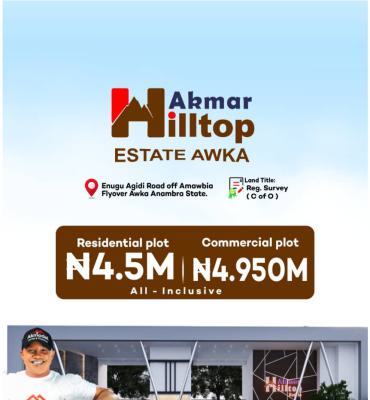 Develop Dry Land with Instant Allocation, Akmar Hiltop Located Enugwu Agidi Road Off Amawbia Flyover, Awka, Anambra, Mixed-use Land for Sale