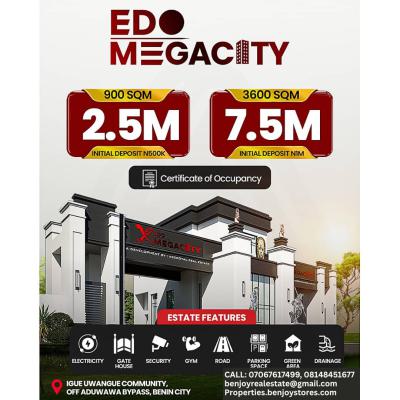 3600sqm Land, Edo Megacity, Igue Uwague Community, Off Aduwawa Bypass, Benin, Oredo, Edo, Land for Sale