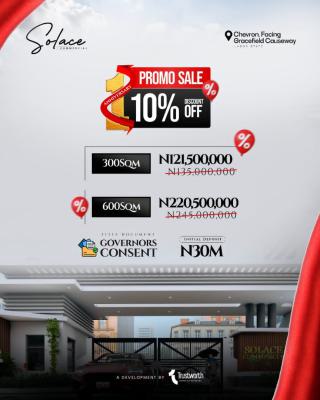 Solace Commercial, Chevron Lekki Dual Titles (c of O + Governors Co, Chevron Lekki Lagos, Lekki, Lagos, Mixed-use Land for Sale