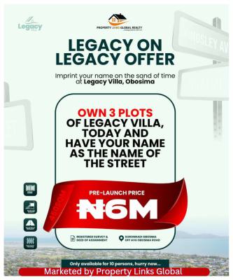 Affordable Land in a Built Location, Legacy Estate Obosima Owerri Imo State, Owerri Municipal, Imo, Land for Sale