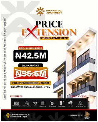 The Capital Apartment, a Minute From Unilag, Yaba, Lagos, Self Contain (single Rooms) for Sale