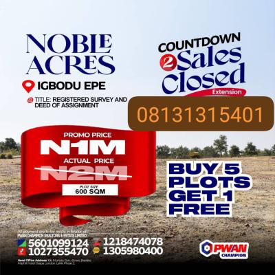 Buy 5 and Get 1 Free in Epe, Igbodu, Epe, Lagos, Mixed-use Land for Sale