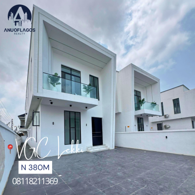 Luxuriously Built 5 Bedroom Fully Detached  Duplex with Bq & Pool, Vgc, Lekki, Lagos, Detached Duplex for Sale
