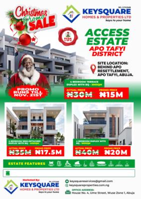 Buildable and Livable Estate Plot, Access Estate, Apo Tafyi District, Apo, Abuja, Residential Land for Sale