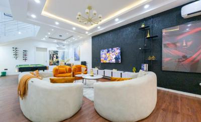 Luxurious Waterfront 4 Bedroom Terrace with Swimming Pool, Gym & Snook, Amusa 4, Lekki Phase 1, Lekki, Lagos, Flat / Apartment Short Let