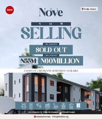 Cash Generating Luxury 2bed Apartment with Open Terrace in a Nice Area, Earn 10.5m Annually Without Lifting a Finger ,smart Features Inclusive, New Bodija, Ibadan, Oyo, Block of Flats for Sale