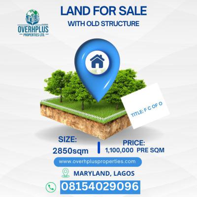 Mixed Use 2850sqm Plot of Land Within a Quiet Neighborhood, Maryland Ikeja, Maryland, Lagos, Mixed-use Land for Sale