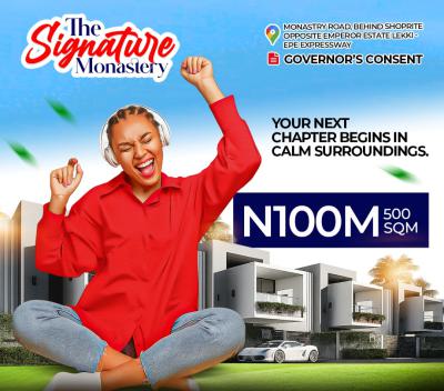 Plots of Land with Governors Consent: 20% Promo Discount, The Signature Estate, Monastery Road By Shoprite Novare Mall, Sangotedo, Ajah, Lagos, Residential Land for Sale