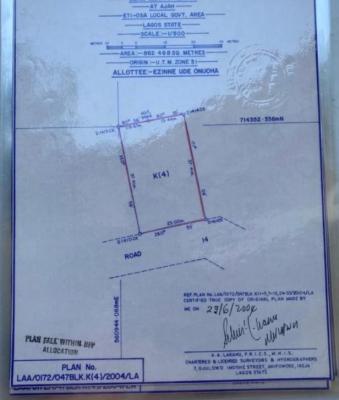 860sqm of Land in Vgc Estate Lekki, Vgc Estate, Vgc, Lekki, Lagos, Residential Land for Sale