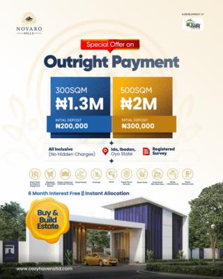 Buy and Build Estate, Novaro Hills, Ibadan, Oyo, Residential Land for Sale