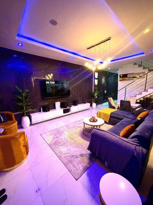 Luxury Furnished 4bedroom Duplex with Netflix,wifi, Chevron Lekki Lagos, Lekki, Lagos, Semi-detached Duplex for Rent