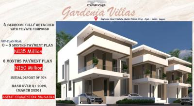Luxury 4 Bedroom Fully Deatched Duplex with Bq for Distress, Lekki Palm City Captain’s Court Estate, Ajah, Lagos, Detached Duplex for Sale