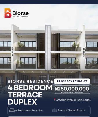 Off Plan 4 Bedroom Terrace Duplex., Allen, Ikeja, Lagos, Flat / Apartment for Sale