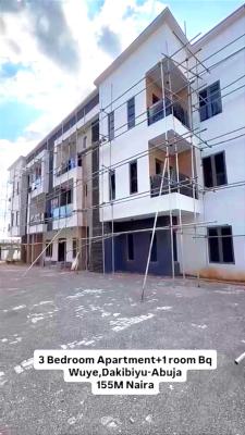 3 Bedrooms Apartment with Bq, By Dakibiyu, Wuye, Abuja, Flat / Apartment for Sale