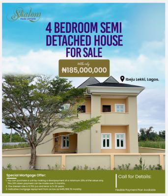 Luxury Home S in Shalom Park Estate, Shalom Park Estate Street Abijo Shalom Park Estate, Ibeju Lekki, Lagos, Semi-detached Duplex for Sale