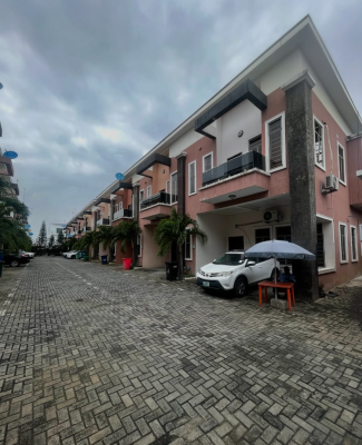 Well, Maintained Four Bedroom Terrace, Chevron, Lekki, Lagos, Terraced Duplex for Rent