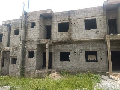 Three Bedrooms Terraced Carcass Duplex, By Kia Academy, Wuye, Abuja, Terraced Duplex for Sale