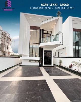 Modern Design 5 Bedroom Fully Detached Home with Swimming Pool and Bq, Lekki Palm City Estate, Ajah, Lagos, Detached Duplex for Sale