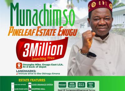 100% Dry Land with Instant Allocation, Munachisom Located 5min Drive to Eke Obinagu Emena Onuogba Nike, Enugu, Enugu, Mixed-use Land for Sale