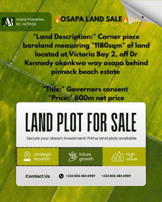 Cornerpiece Fenced Dry Land at Osapa, Victoria Bay Estate, Osapa, Lekki, Lagos, Lekki, Lagos, Land for Sale