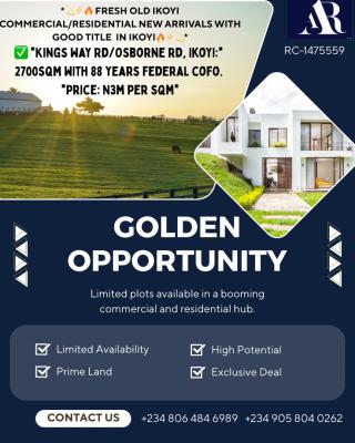 Commercial/residential Land at Kingsway Road, Kingsway Road, Ikoyi, Ikoyi, Lagos, Land for Sale