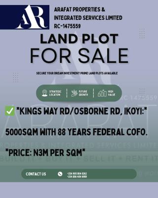 Fresh Kingsway Commercial/residential Land, Kingsway Road, Ikoyi, Lagos, Ikoyi, Lagos, Land for Sale