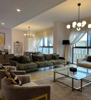 Luxury Furnished 3-bedroom High-floor Apartment with Bq, Victoria Island (vi), Lagos, Flat / Apartment for Rent