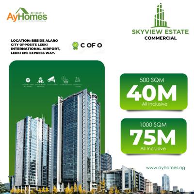 Land in Prime Location with Certificate of Occupancy C of O, Skyview Strategically Located Beside Alaro City, Opposite The Lekki in, Ibeju Lekki, Lagos, Commercial Land for Sale