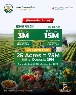 Own Land Plus Agriculture in One Smart Investment, Acres of Fertile Farm Land with a Payment Plan Close to Lafenwa, Abeokuta North, Ogun, Mixed-use Land for Sale