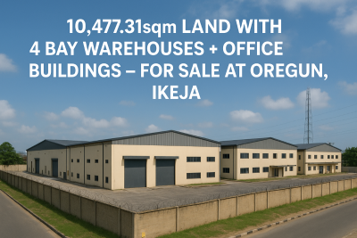 Prime 10,477.31sqm Land with 4 Bay Warehouses + Office Buildings, Oregun, Ikeja, Lagos, Warehouse for Sale