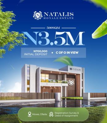 100% Dry Land with  Instant Allocation, Natalis Estate 20min Drive From Redeemed Redemption Camp Ground, Mowe Ofada, Ogun, Mixed-use Land for Sale