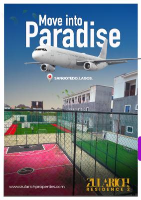 Introducting Zularich Residences 2. The Luxury 4 Bedroom Terrace Duple, Located in Monastery Road, Behind Shoprite, Sangotedo, Ajah, Lagos, Terraced Duplex for Sale