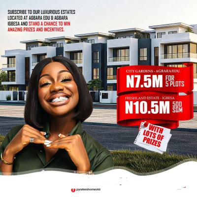 Buy and Build Land with C of O, Freshland Estate, Agbara-igbesa, Lagos, Mixed-use Land for Sale