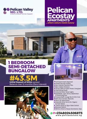 Luxury 1 Bedroom Semi- Detached Bungalow, Pelican Ecostay Apartment Masa Kobape, Abeokuta North, Ogun, Flat / Apartment for Sale