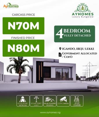 Secured Your Family to Own 4  Bedroom Fully Detached Bungalow Good Aee, Less Than 3 Mins Drive to Lekki Epe Expressway, Securing with 15m, Ibeju Lekki, Lagos, House for Sale