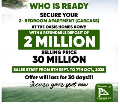 2 Bedroom Apartment ( Carcas),  Oasis Home* Abijo Gra, Ibeju Lekki, Lagos, Flat / Apartment for Sale