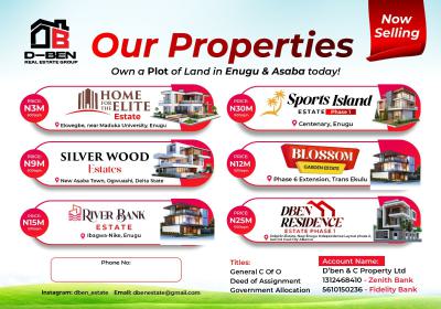 Land with Cofo, New Enugu  City, Independence Layout, Enugu, Enugu, Mixed-use Land for Sale